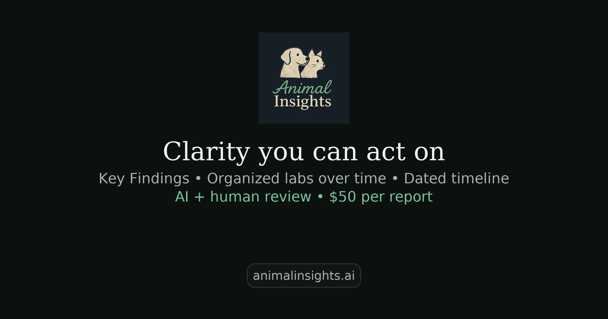Animal Insights - AI-Powered Pet Health Analysis